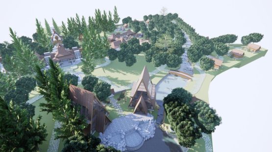 Architecture Drawing Resort Project, Tbilisi, Georgia